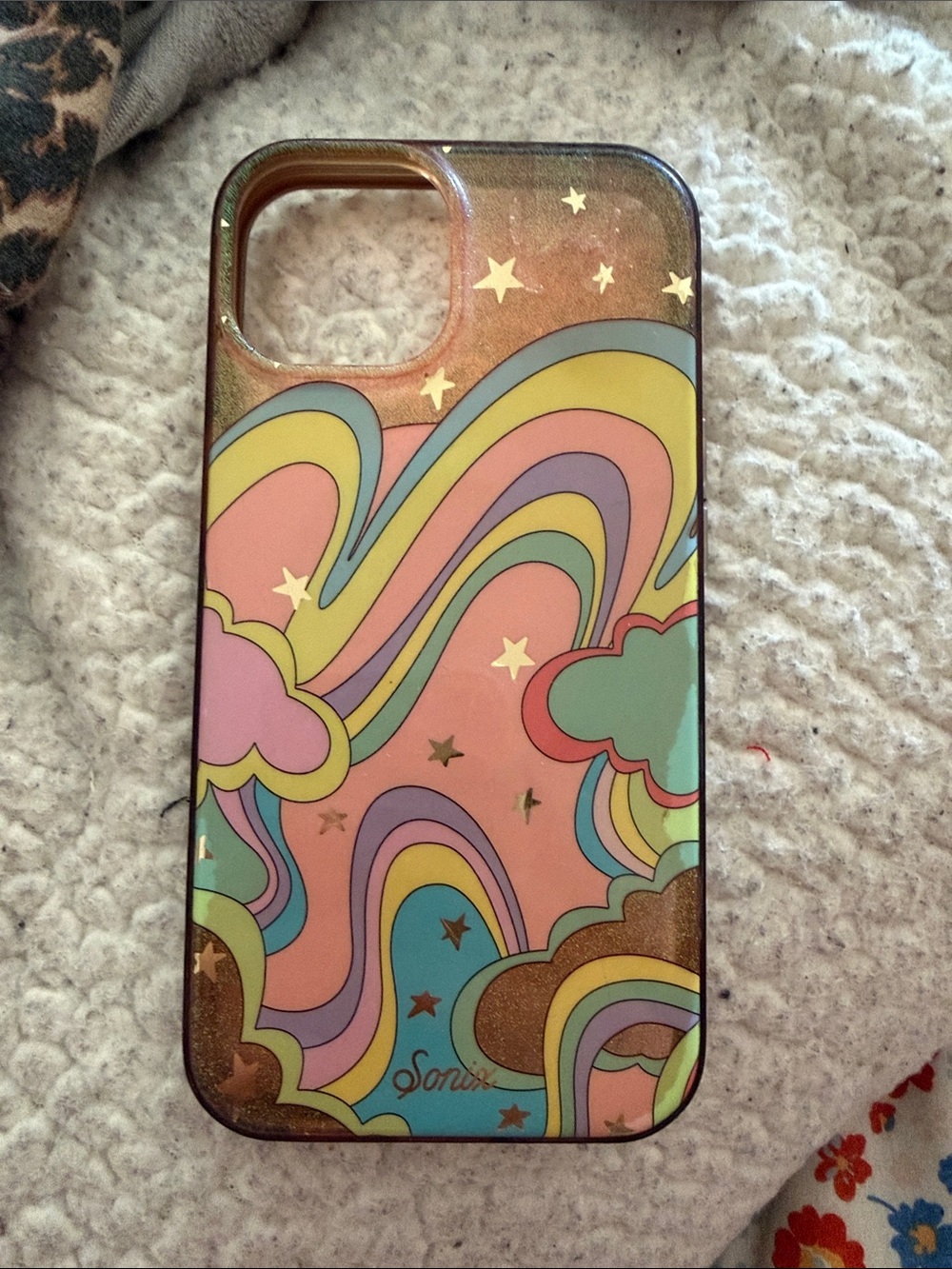 Sonix Pastel Rainbow Cloud iPhone Case - Pink Multi
